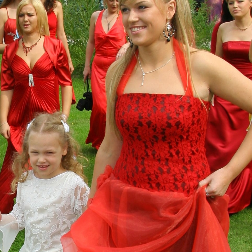 bridesmaid in a dress
